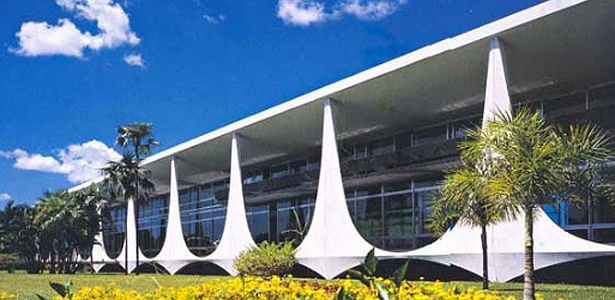 Imagem do Palácio Alvorada (Brasília) no livro  